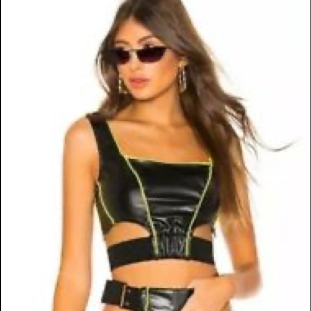 I.AM.GIA Faux Leather Top